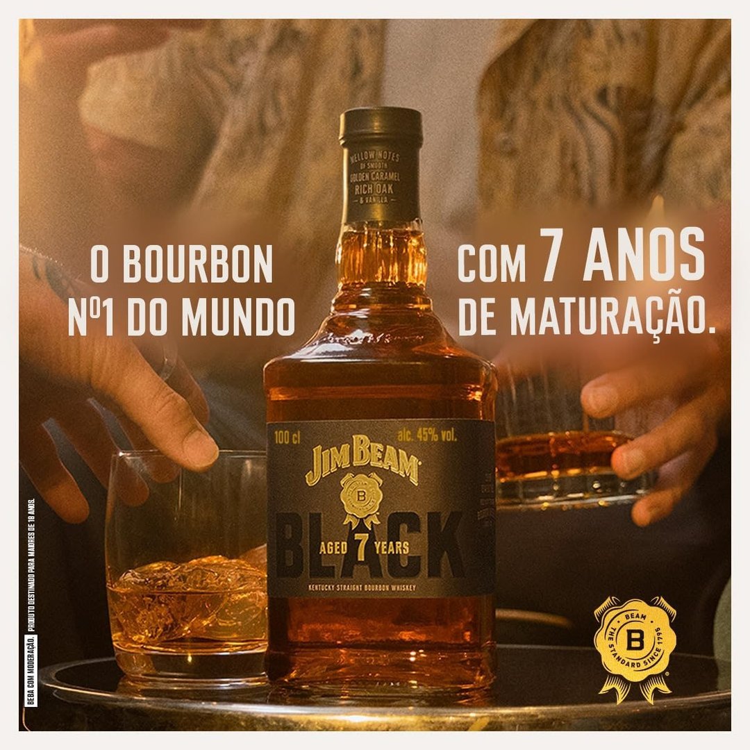 Whisky Bourbon Jim Beam Black 7 Anos 1L