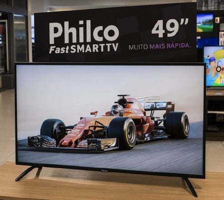 Smart TV 49&quot; Philco Led 4K Roku TV Borda Infinita P49ERA