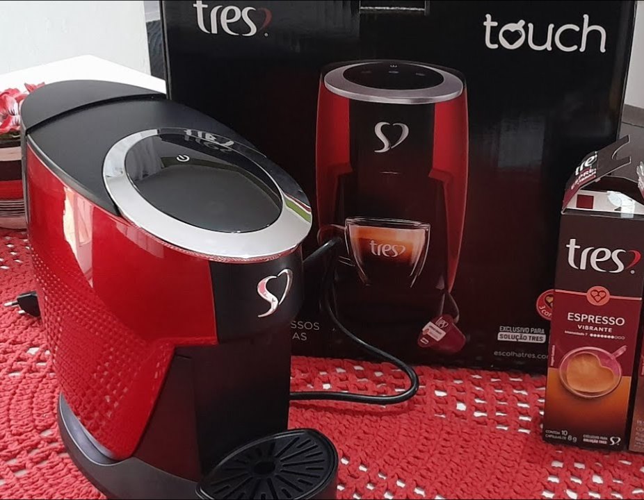 Cafeteira Espresso e Multibebida 3 Corações TRES Touch Vermelha - 110v