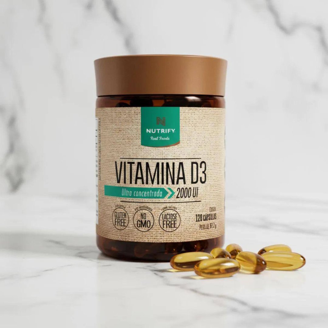 Vitamina D3 2.000 UI 120 Cápsulas Nutrify