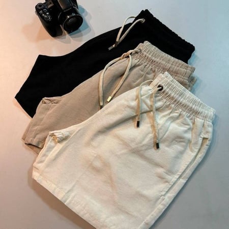 Short De Linho Masculino Bermuda Leve Praia Verao Novidade