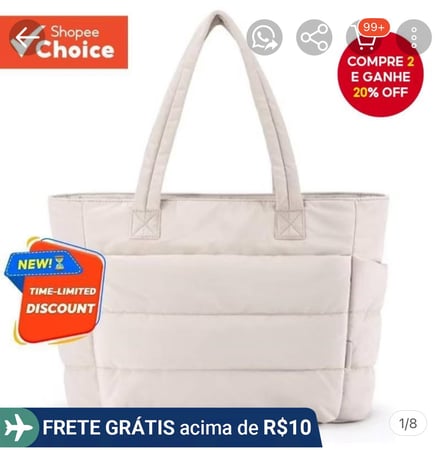 Bolsa Branca Leve E Fofa Para Mulheres Viajam Estudantes De Ginástica Na Praia