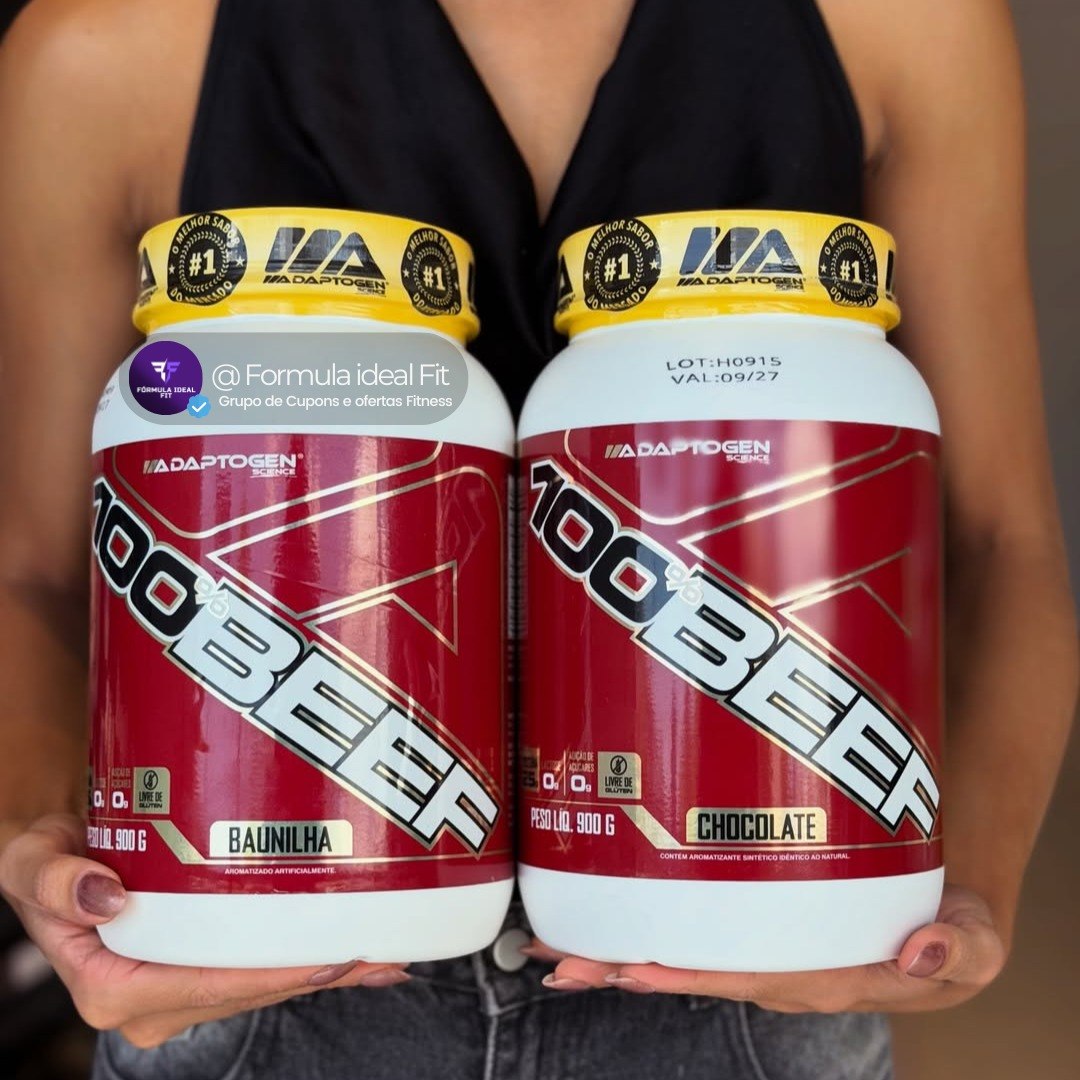 Proteína De Carne Adaptogen 100% Beef Sabor Chocolate 900g