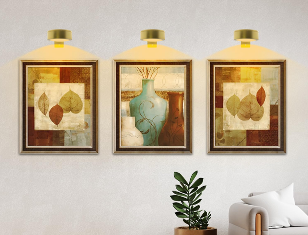 Luminária com imã para quadros