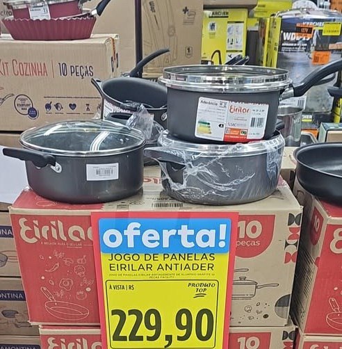 Jogo de Panelas Eirilar Facility Antiaderente de Alumínio Grafite - 10 Peças