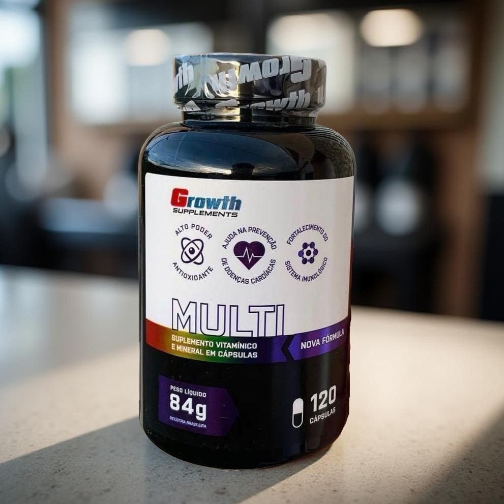 Multivitamínico 120 Cáps. Growth Supplements - Sabor Neutro (nova Fórmula)