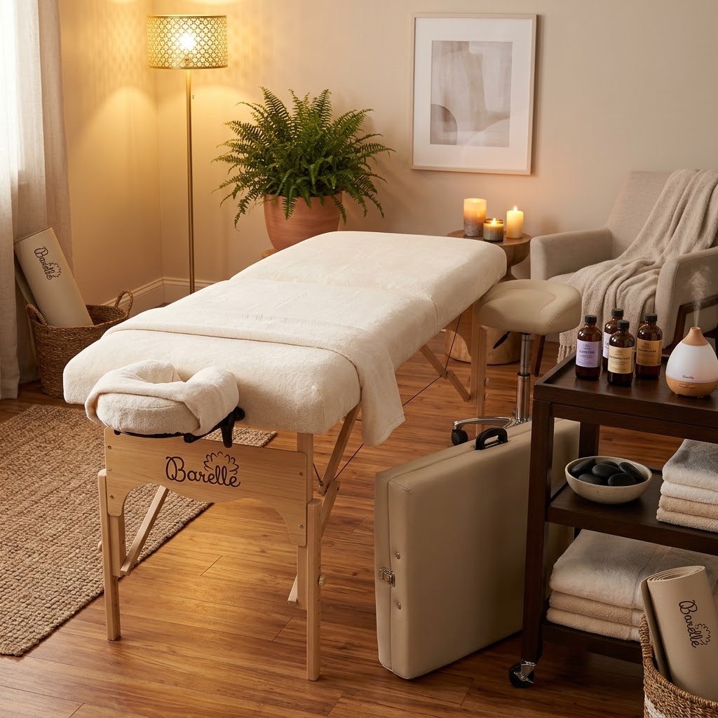 Maca Para Massagem Portátil Profissional 180x80 De Largura p/ Massoterapia, Fisioterapia ou Estética