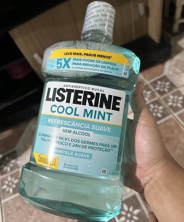 Enxaguante Bucal Listerine Cool Mint Sem Álcool - 1500ml