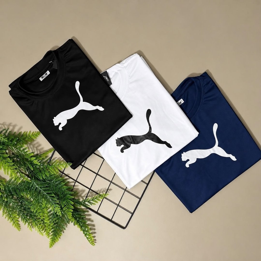 Camiseta Ess Puma Logo Poly Puma Azul-marinho G