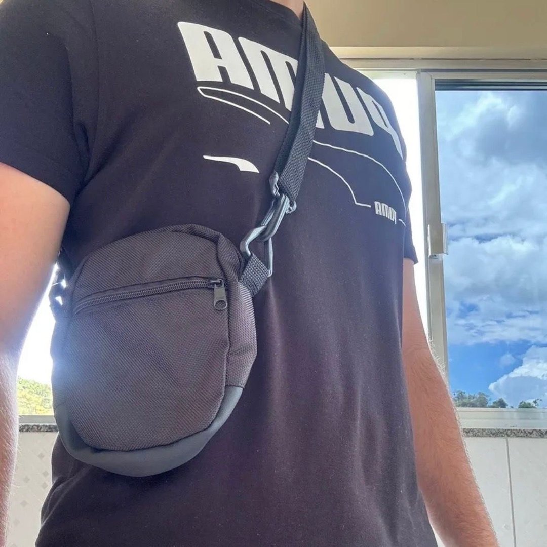 Shoulder Bag Preto Mini Everbags Bolsa Tira Colo Necessaire Preto Liso