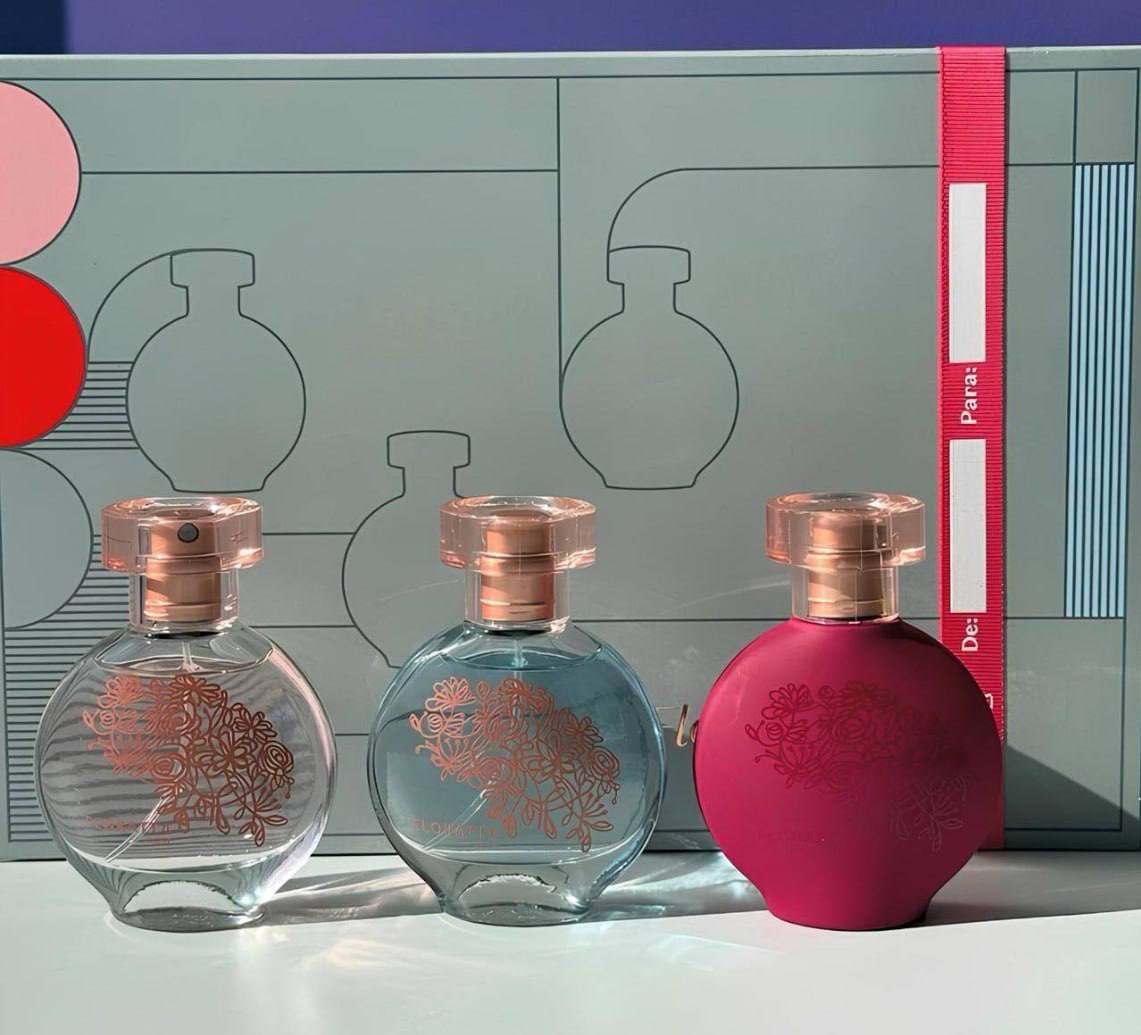 Perfume Floratta Colônia Spray 30ml Presente (3 Itens)