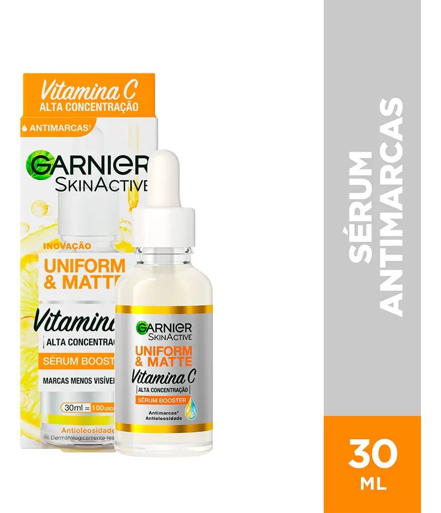 Sérum Facial Antimarcas Vitamina C, Niacinamida E Ácido Salicílico Reduz Marcas Visivelmen...