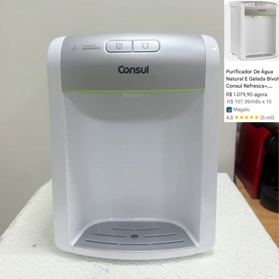 Purificador De Água Natural E Gelada Bivolt Consul - Branco