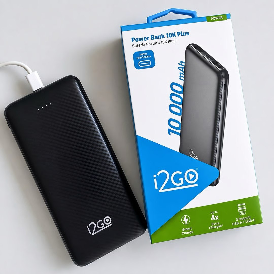 Carregador Portátil Power Bank I2go 10000mah Cor Preto