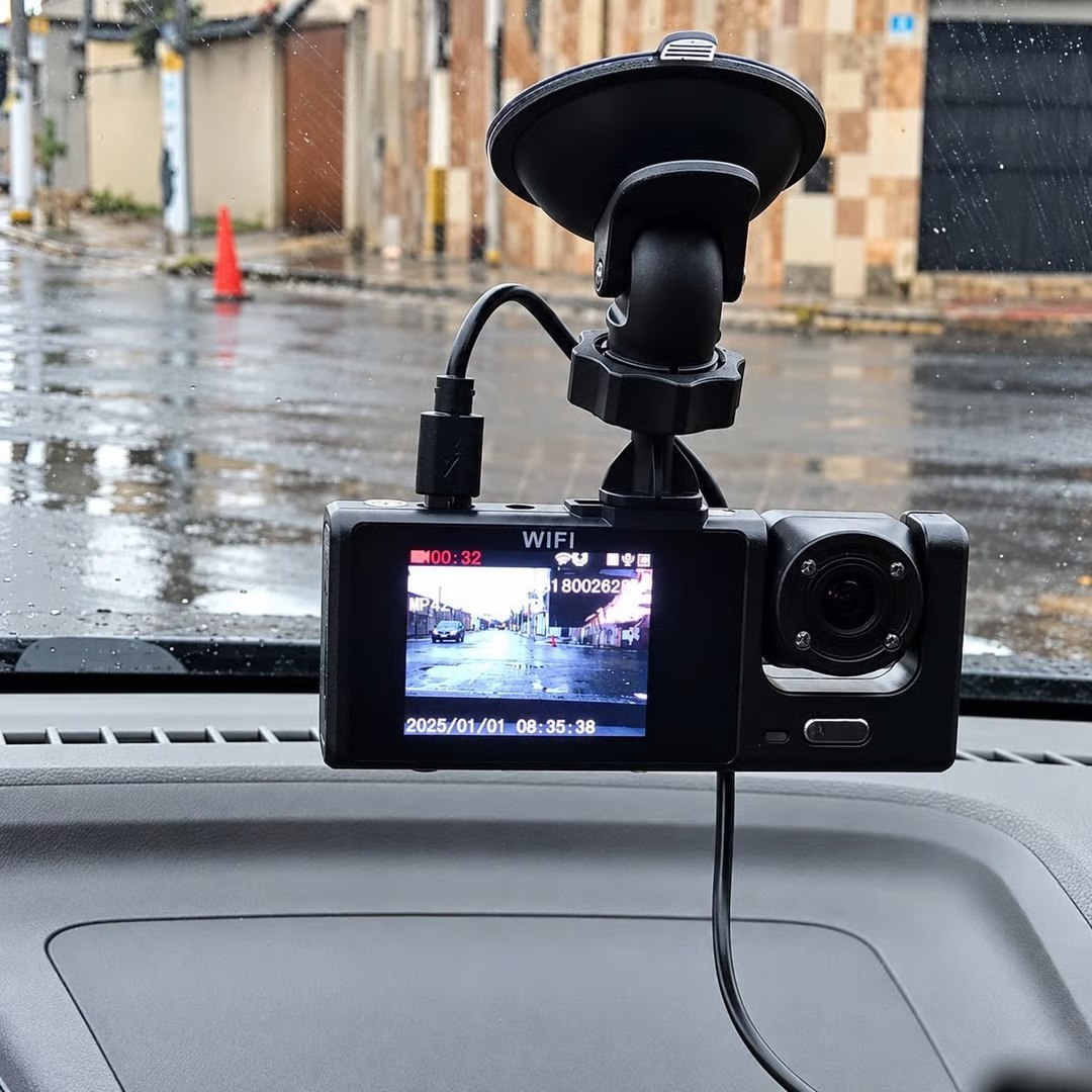 Kit 3 Câmera Wifi Automotiva Veicular Carro Com Hd Noturna 1080p Icarbonx