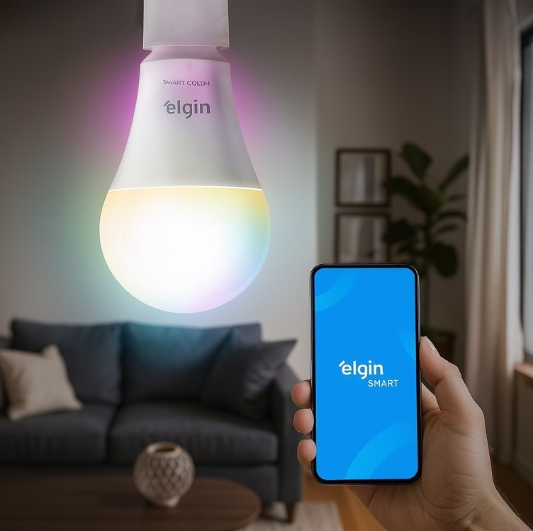 Lâmpada Inteligente Smart Color 10W Elgin RGB Wifi Compatível com Alexa e Google Home