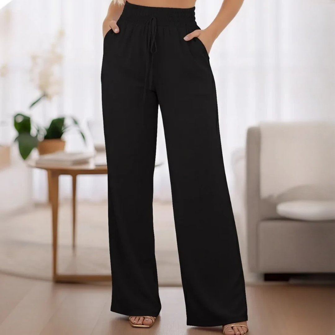 Calça Feminina Pantalona Duna Wide Leg Cintura Alta