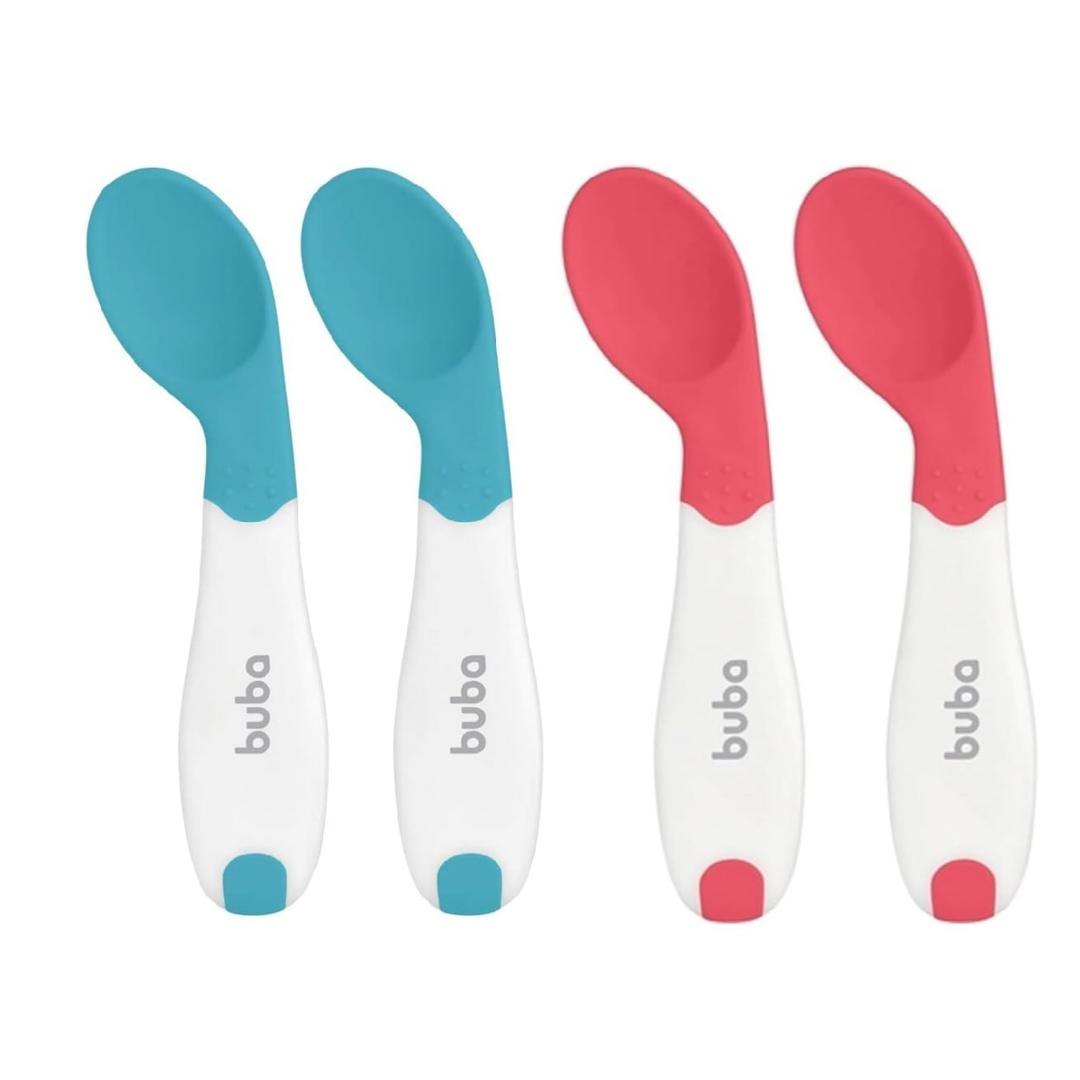 Buba Kit Colher De Treinamento Termossensível Azul -