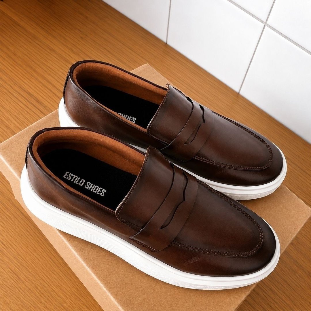 Sapato Masculino Mocassim Loafer Couro Casual Comfort Luxo