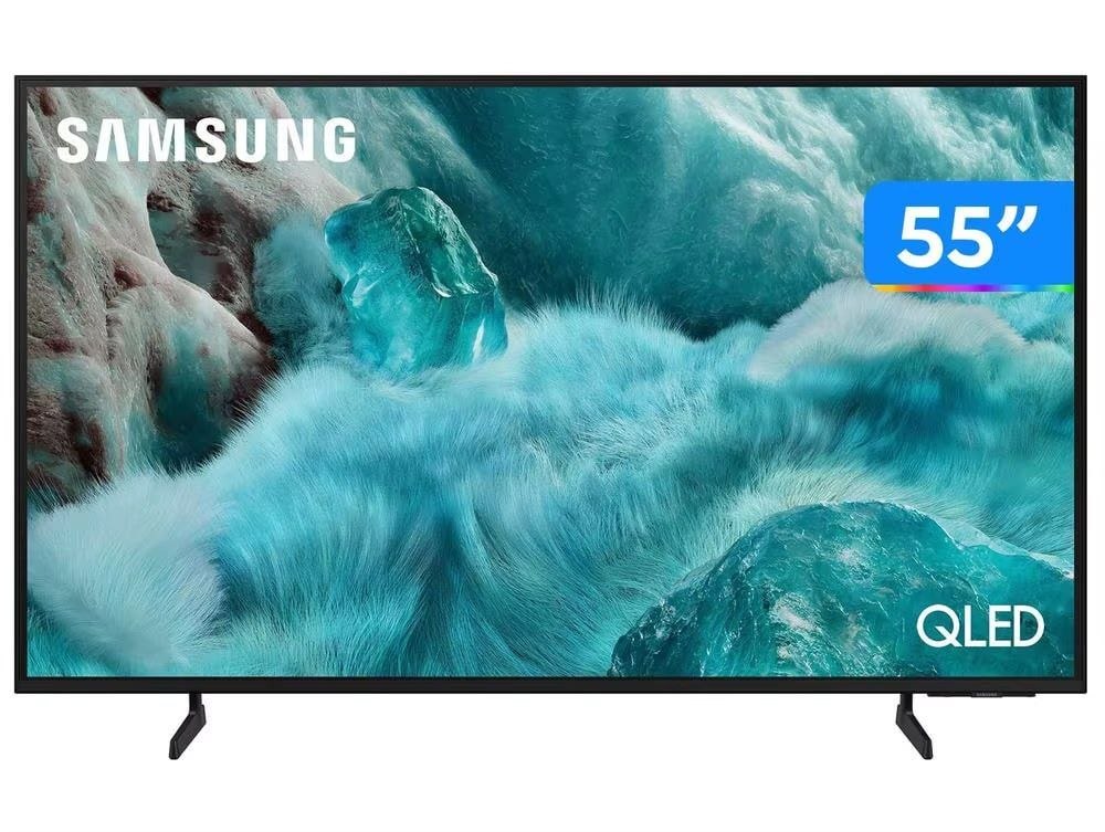 Smart TV 55" Samsung 4K QLED QN55Q7FAAGXZD Tizen Q4 AI 3 HDMI