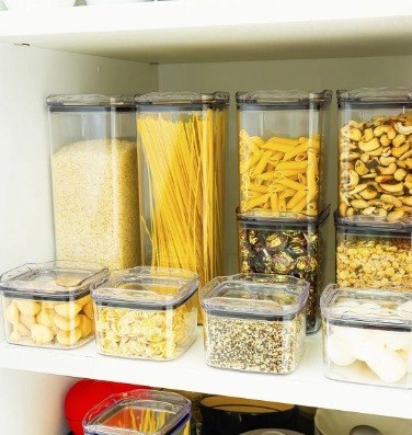 Kit 10 Organizadores Pote Hermético Empilhável Em Acrílico