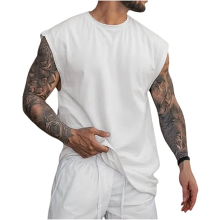 Camiseta Regata Oversized Masculina Streetwear Sport Cavada