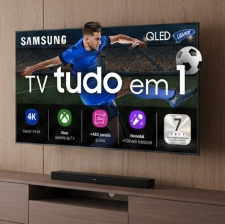 Samsung Vision AI TV 55" QLED Ultra 4K Q7F 2025, Pontos Quânticos, Processador com AI, Art...