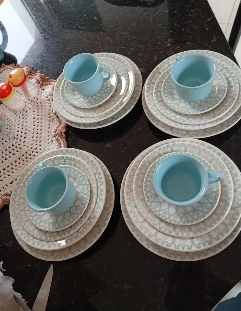🤓Aparelho De Jantar E Chá 20 Peças Donna Mandala