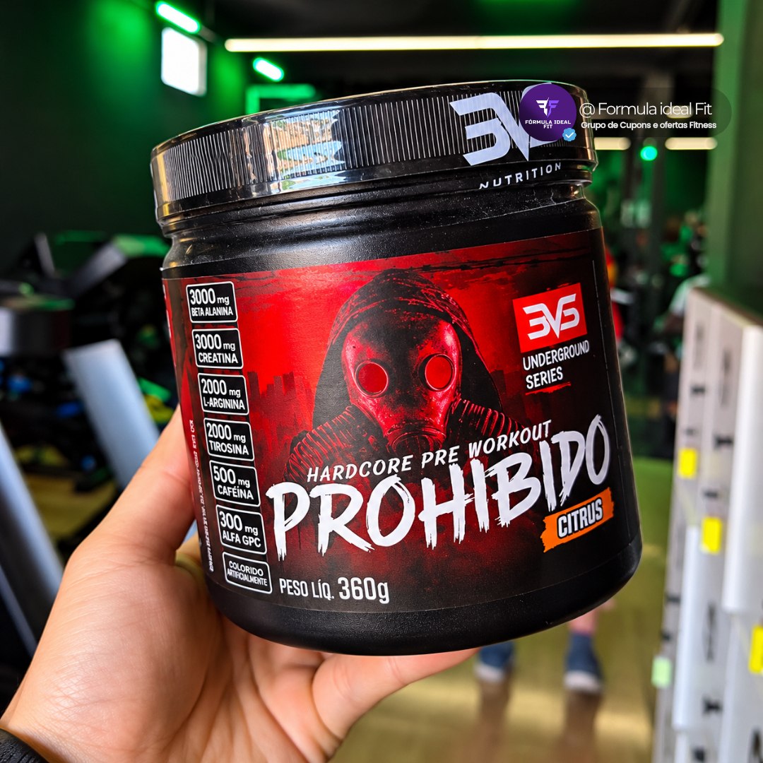 Prohibido Pré Treino 360g - Sabor: Strawberry Margarita (morango) | 6 Sabores
