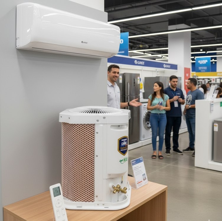 Ar Condicionado Split Hi Wall Gree G-Top Auto Inverter 9000 BTU/h Frio GWC09ATB-D6DNA1A/I ...