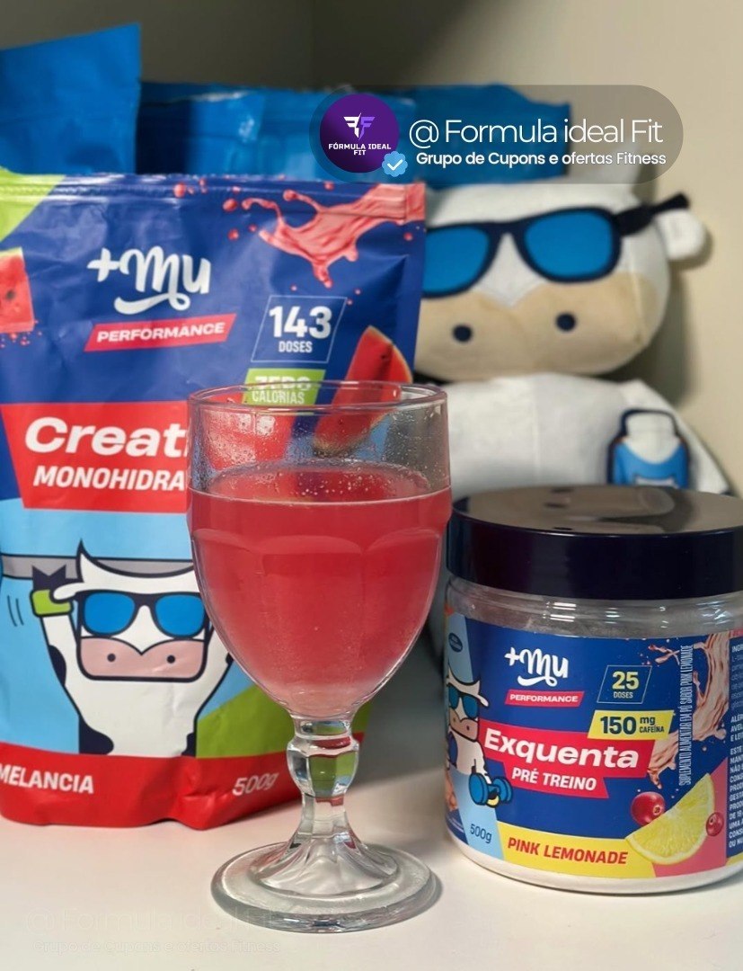 Creatina Monohidratada 100% Pura Mais Mu Sabor Melancia 500g
