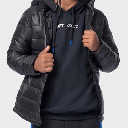 Casaco Puffer Infantil Nylon Bobojaco Corta Vento
