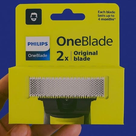 Lâminas de reposição originais Philips OneBlade, para barbeador e aparador elétrico OneBla...