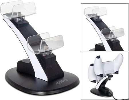 kesoto Estação de Carregamento Rápido Carregador Dock Dual para PS5 - Preto