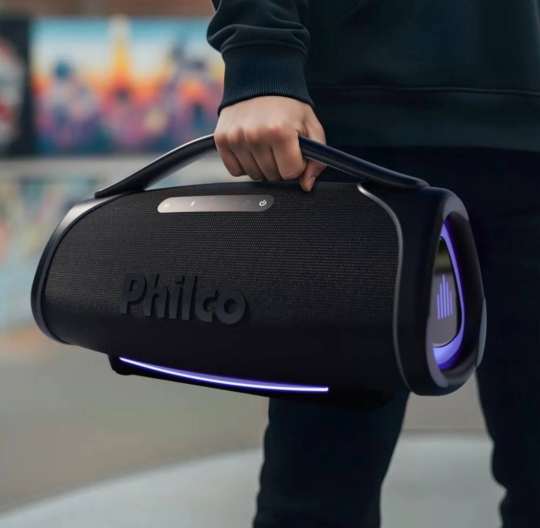 Caixa De Som Boombox Philco Extreme Bluetooth V.5.4 300w Pbx01 Preto 127/220v