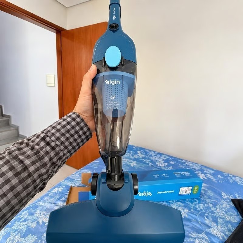 Aspirador de Pó 2 em 1 Vertical e Portatil Power Cycle Elgin 1.600w Azul - 110v/220v