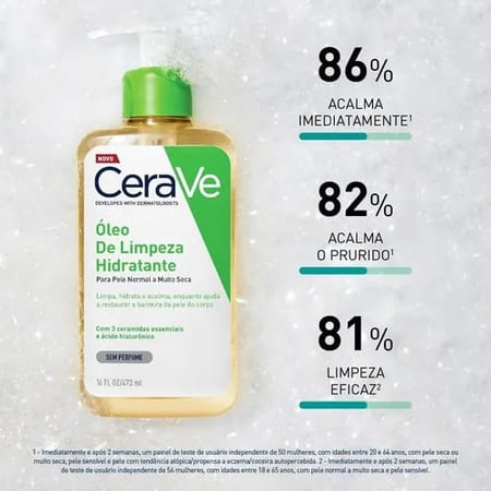 Óleo De Limpeza Hidratante Para Pele Normal E Muito Seca 236 Ml Cerave