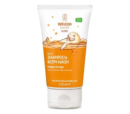 Shampoo e Sabonete Weleda Kids 2 em 1 Laranja 150ml