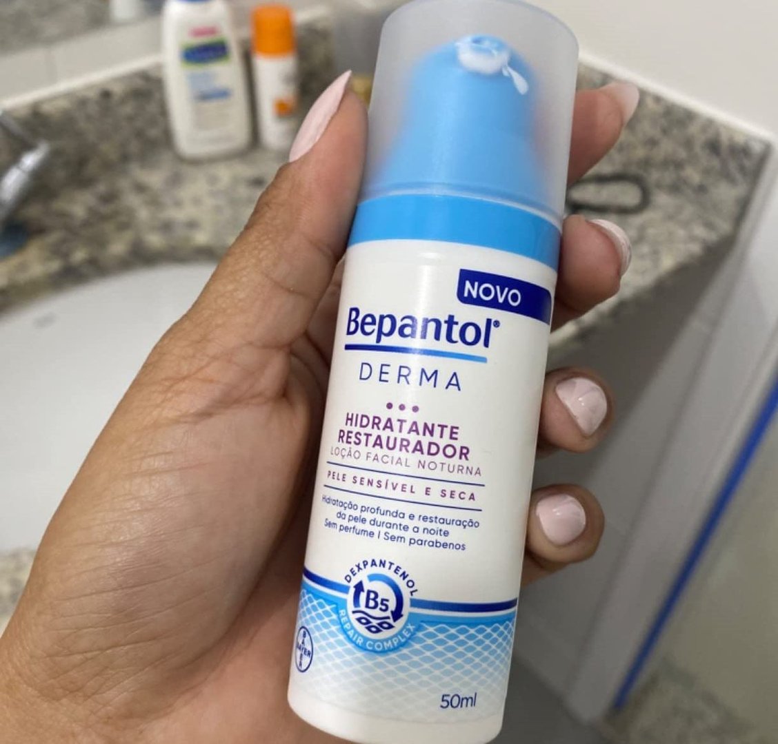 Bepantol Derma Hidratante Facial Noturno, Hidratante Restaurador, 50ml