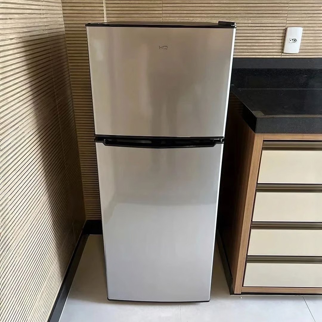 🤓Geladeira Refrigerador Compacto HQ 140L Duplex Defrost, Baixo Consumo A+++ Preto/Cinza HQ-140RDF (220, Volts)