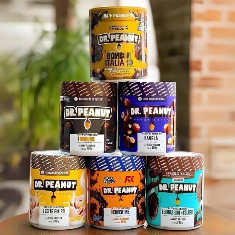 Pasta De Amendoim Com Whey Protein 600g Dr Peanut