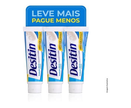 Desitin Creme Preventivo De Assaduras Proteção Diária Creamy, Kit com 3 Unidades de 113g