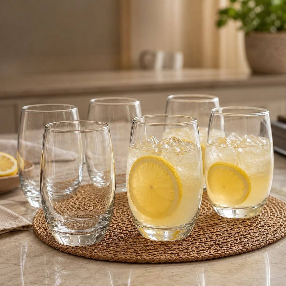 Jogo de Copos de Vidro 6 Peças 465ml Nadir - SM Aruba