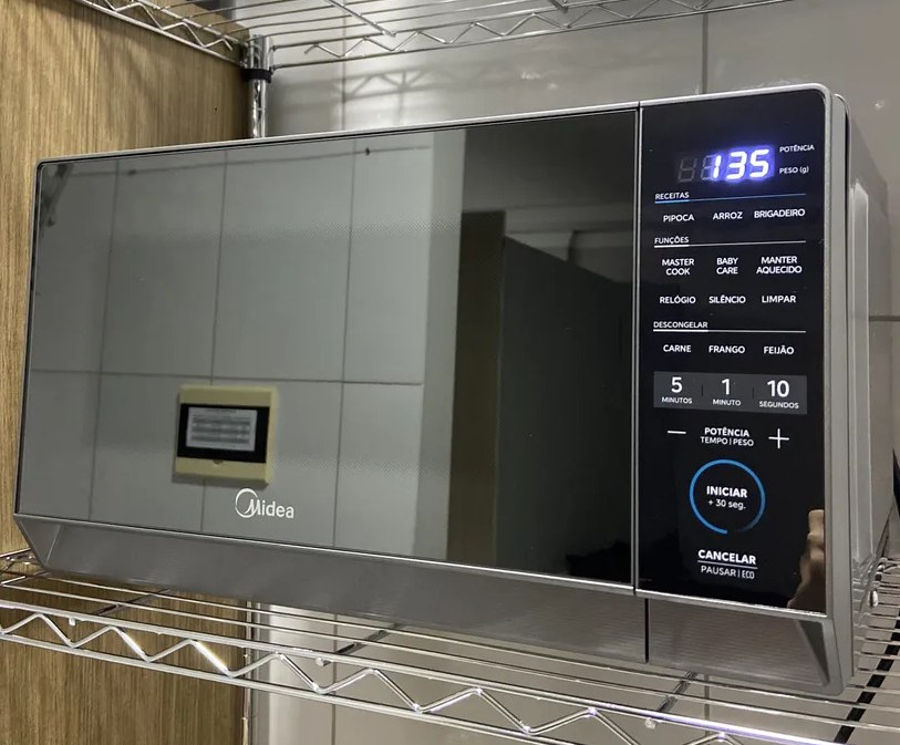 Micro-ondas Midea Mastercook 20L Prata Porta Espelhada - 110v
