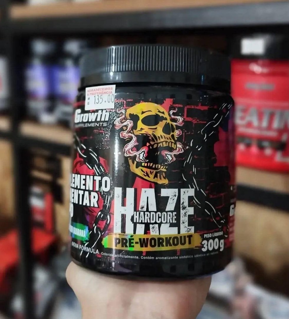 Haze Hardcore - Pré-treino 300g - Sabor Açaí Com Guaraná