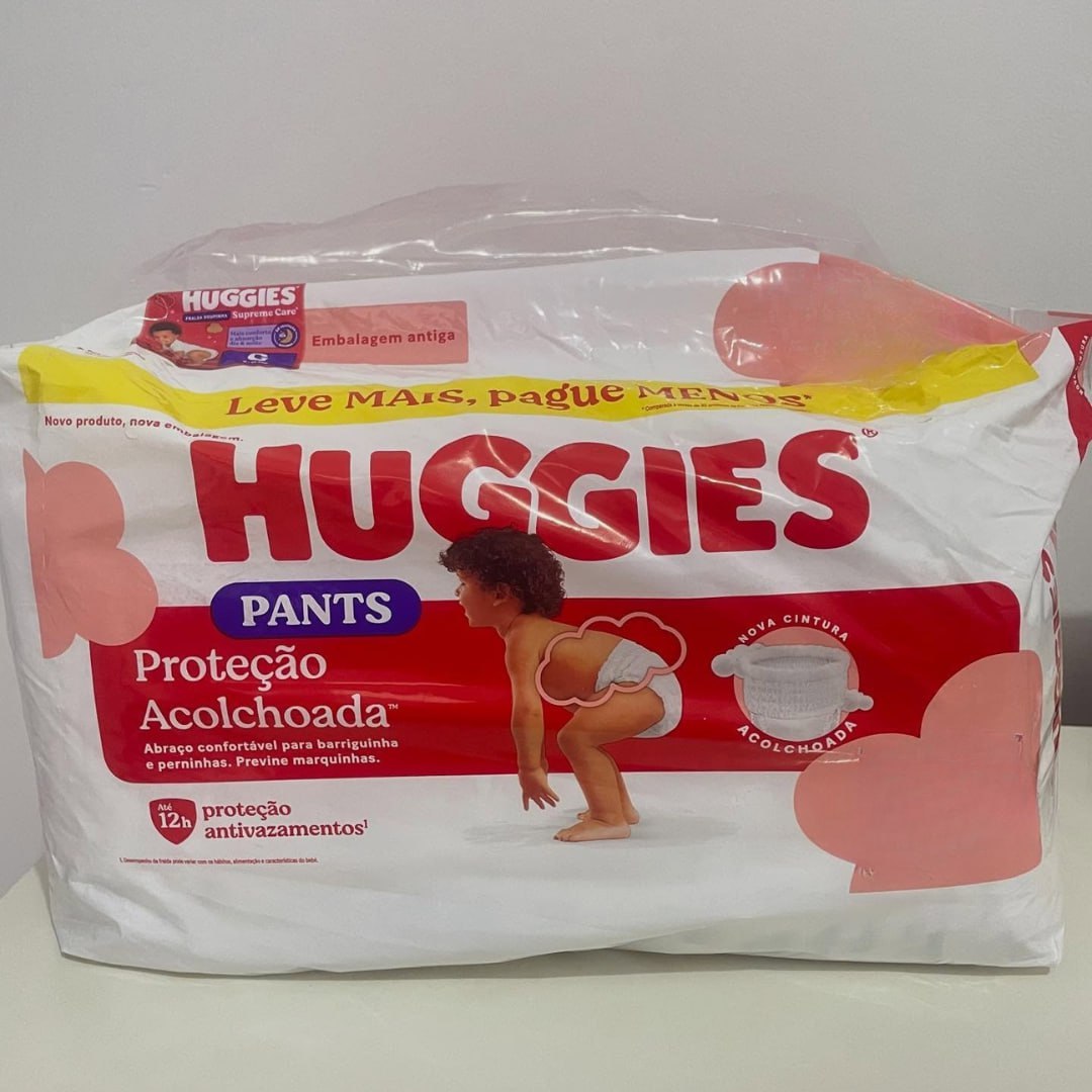 Fralda Pants Huggies Proteção Acolchoada Tamanho M 36 unidades – Nova fralda Supreme Care ...