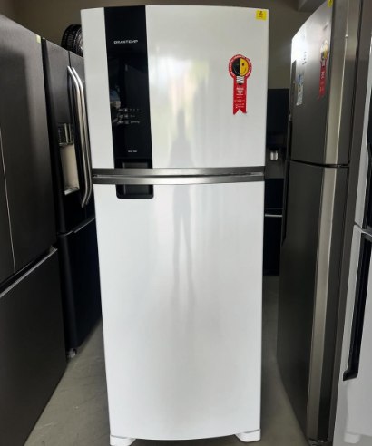 Geladeira Brastemp Frost Free Duplex 415L Painel Touch Turbo Ice Branco - 110v/220v