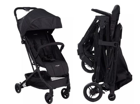 Carrinho De Passeio Para Bebê Yupi Preto Até 15kg- Voyage