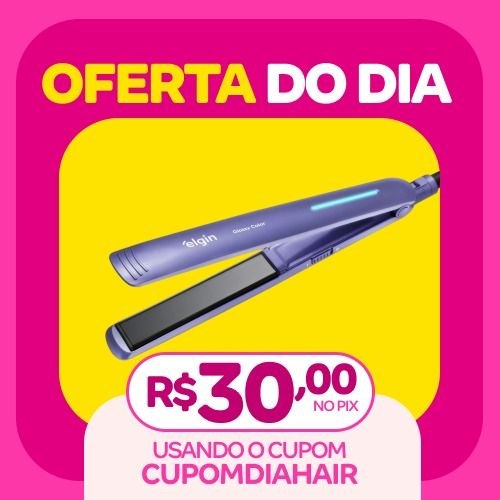 Prancha Alisadora Chapinha Elgin Glossy Color Bivolt 230C Tourmaline Íon -