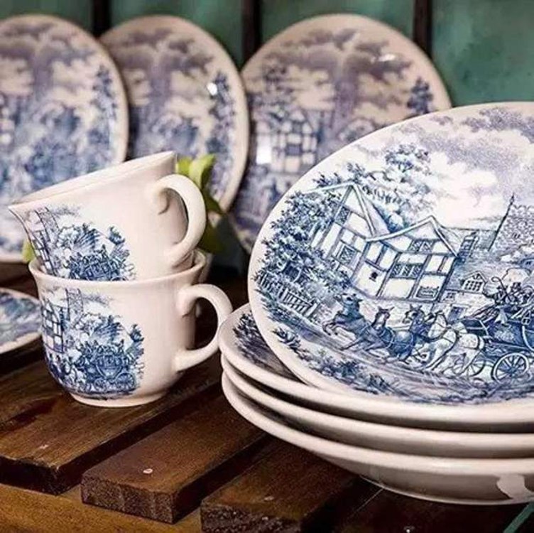 Aparelho de Jantar e Chá 20 peças Donna Cena Inglesa Biona